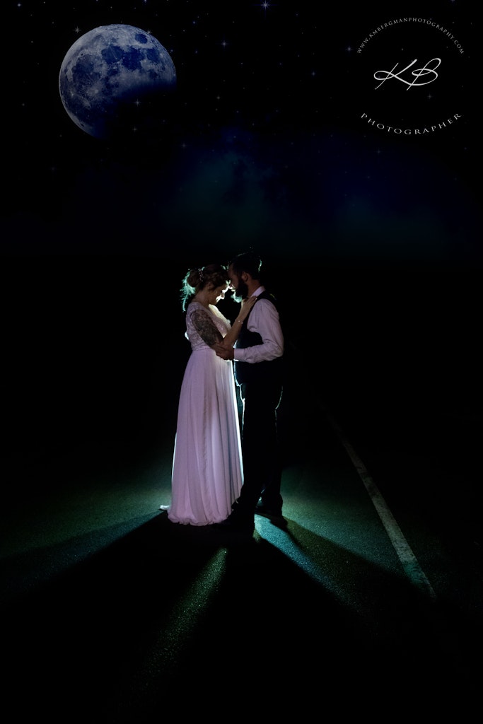 Night Portraits - Night time Wedding portraits at Cedar Creek Hall in Logan City / Gold Coast area