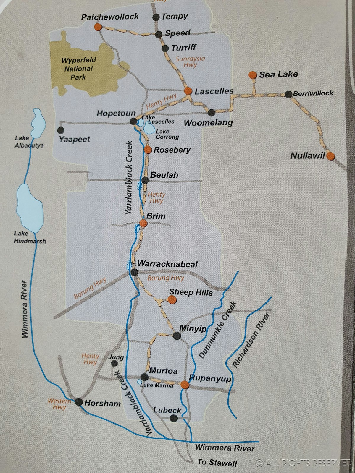 Map Silo Art Trail Victoria - Wayne Baisey
